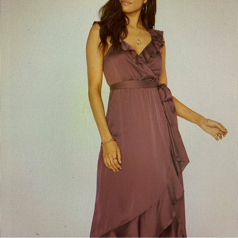 Miu Miu Elegant Purple Ruffle Dress